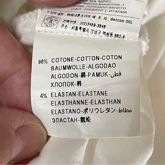 NWT UNITED COLORS OF BENETTON Cotton Poplin Cap Sleeve Mini Dress, Medium - Picture 9 of 11